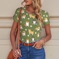 thumbnail image 6 of Fuzoiu Shiba Inu Dog And Flower Print Women's Short-Sleeved Onesie, Short Sleeve Body Suits, Women Round Neck Bodysuits for Women,for Daily Wear, Parties, and Layering-XX-Large, 6 of 7