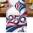 250th Anniversary Dining Table Runner, Abstract Swirls Stars ...
