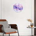 thumbnail image 3 of Personalized Wall Clock Non-Ticking Silent Clocks Battery Operated Round Clocks Decorative for Bathroom,Office-Ink Abstractions With Violet And Light Blue Color(14inch), 3 of 4