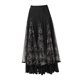 thumbnail image 4 of Falda de baile de salón para mujer, falda española, ropa, vestido de fiesta, falda de danza del vientre Talla S Negro, 4 of 8