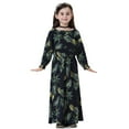 thumbnail image 2 of Otqutp Kids T Shirt Sundress Girls' Printed Long Sleeve Long Dress Dress for 1-12 Years Girls A-line Swing Elastic Waist Casual Party Dress (Blue,12-18 Months), 2 of 9