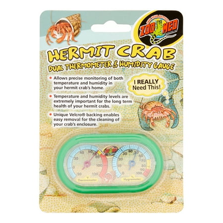 UPC: 0097612009118 | Zoo Med Hermit Crab Dual Thermometer & Humidity Gauge