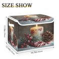 thumbnail image 3 of Storage Box With Lid 16.5x12.6x11.8In Foldable Stacked Household Storage Box Beautiful Santa Claus Candle, 3 of 7