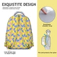 thumbnail image 4 of Retro Lemon Students Backpack Cute Yellow Fruit School Bag with Vintage Floral Design, Comfortable and Durable, 4 of 6