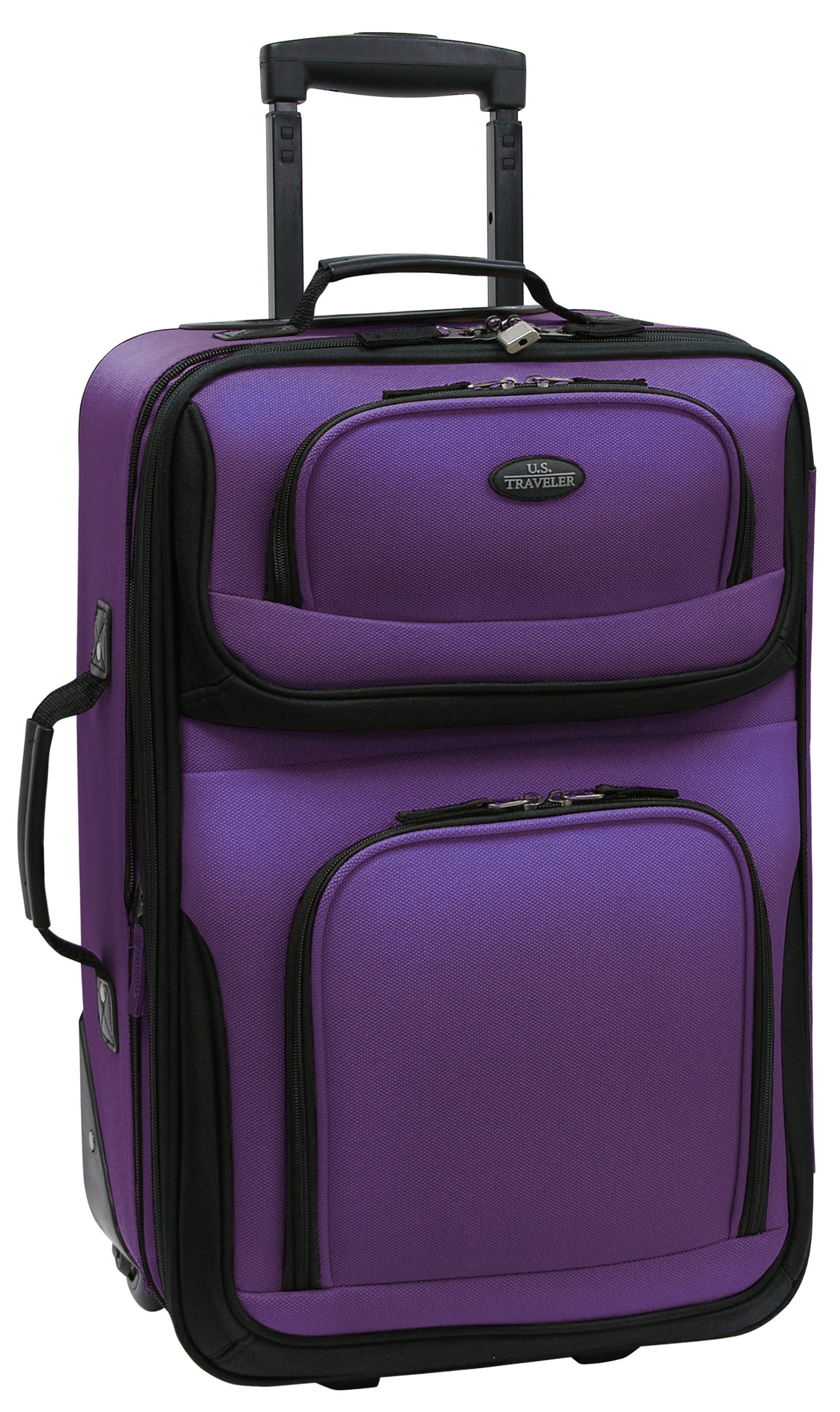 Ensemble de valises à roulettes légères et extensibles U.S Traveler Rio  (38,1 cm et 53,3 cm), vert, Valise cabine extensible en tissu Rio :  : Mode