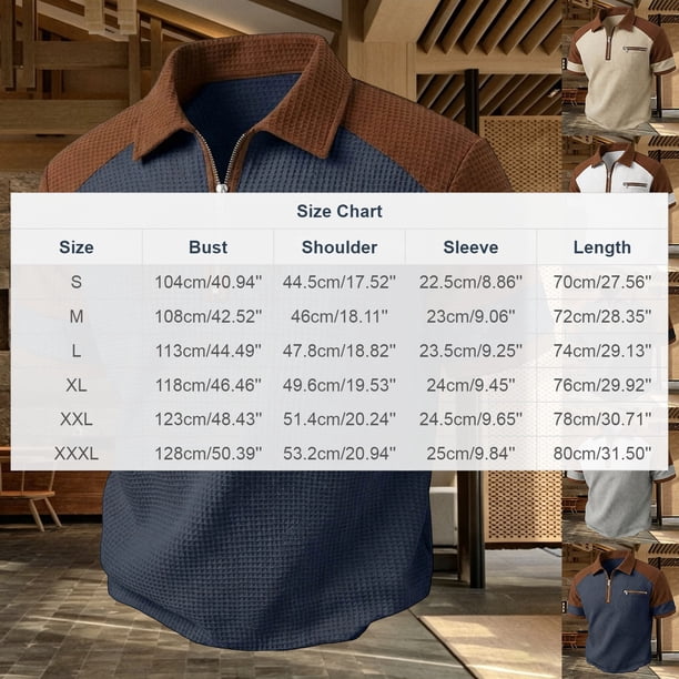 Zekutng Shirts for Men Two-Tone Drop-Shoulder Button-Down Shirt