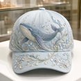 thumbnail image 2 of HonestMatter Animal Print Baseball Cap, Women Adjustable Baseball Cap with Ocean Sea Creature Design, Casual Lightweight Dad Hat for Outdoor, 2 of 4