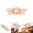 thumbnail image 4 of Appliqué de Porte Fleur, Appliqué Sculpté Durable, Style Vintage pour la Maison pour Porte d'Armoire et d'Armoire, 4 of 8