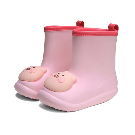 

Cyiecw Toddler Rain Boots Kids Rain Shoes for Boys and Girls Waterproof Boots 2-7 Years Old