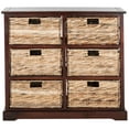 thumbnail image 3 of SAFAVIEH Keenan Nautical 6 Wicker Basket Storage Chest, Cherry, 3 of 5