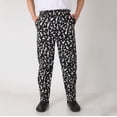 thumbnail image 2 of Men's Casual Elastic Waist Pants Hotel Work Uniform Small Pepper Print, 2 of 5