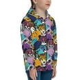 thumbnail image 5 of Picia Retro Panther for Boys Fashion Full-zip Hoodies & Sweatshirts with Kangaroo Pocket,Zip-up Hooded Sweatshirt for Kid, Moisture Wicking & Breathable-Small, 5 of 6