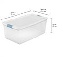 thumbnail image 2 of Sterilite 106 Quart Clear Plastic Storage Bin with White Latch Lid, 20 Pack, 2 of 10