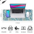 thumbnail image 5 of Long Mouse Pads for Desk,Blue Pioneer Flower Desk Mats on Top Of Desks, Desk Mouse Pad Extra Large with 3mm Non-Slip Base and Stitched Edge for Gaming,Office,Work,Home 31.5"x11.8", 5 of 6