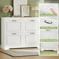 thumbnail image 5 of Mabor 2PCS Shoe Cabinet with Flip Drawers&Adjustable Shelves Free Standing Shoe Storage Cabinet Organizer for Entryway Foyer Hallway, White, 5 of 8