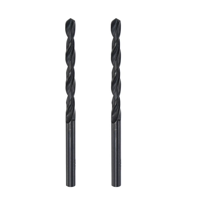 6542 Alta Velocidad Acero Recto Vástago Helicoidal Taladro, Totalmente Rectificado Negro Óxido Taladro Brocas 4,5mm Perforación Diámetro 80mm Total Longitud 2uds