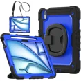thumbnail image 1 of Case for iPad Air 11 inch M2 M3 2025 2024 6th 7th Generation, Shockproof Protective Cover with Screen Protector, Rotating Stand, Hand/Shoulder Strap, Pencil Holder, 1 of 7