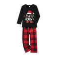 thumbnail image 3 of Elippeo Christmas Pajamas for Family, Long Sleeve Tops + Buffalo Plaid Pants Set Sleepwear Loungewear, 3 of 8