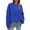 Royal Blue, variant on Crew Neck Sweatshirts for Women, Soft Fleece Oversize Long Sleeve Pullover for Fall Winter Loungewear Light Brown L