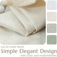 thumbnail image 4 of Linen Textured Tier Curtains 36 Inch for Kitchen Windows Farmhouse Cafe Curtains Small Drapes Rustic Light Filtering Half Window for Living Room Laundry Rod Pocket 2 Panels Natural Crude, 4 of 8