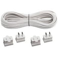 thumbnail image 1 of Erlandens Cable eléctrico Spt-2 de 50 pies con certificación UL, cable eléctrico de calibre 18, cable de 2 conductores, cable paralelo suave, cable de cobre trenzado de 2 pines con 4 enchufes vampiro,, 1 of 5