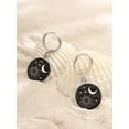 thumbnail image 3 of Black Enamel Celestial Star Sun Moon Dangle Drop Earrings, Vintage Statement Jewelry Gift for Women, 3 of 14