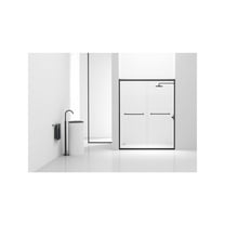 Elegant Kitchen and Bath Semi-frameless shower door 60 x 72 in Brushed Nickel