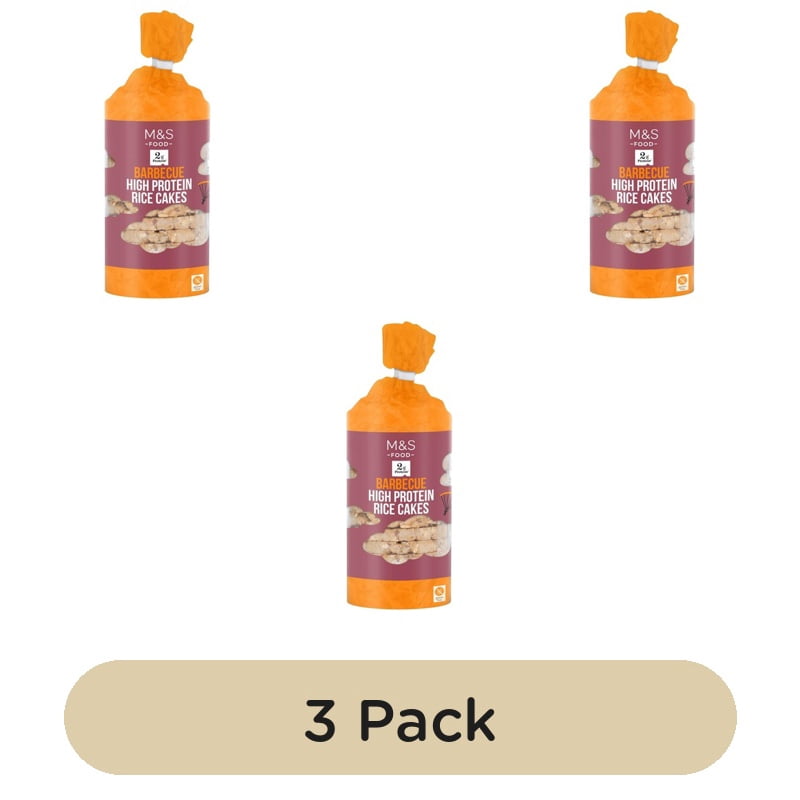 M&S Barbecue High Protein Rice Cakes 133g, British Import (Pack of 3)