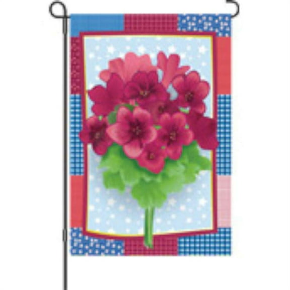 Premier Garden Size Flag - Country Geraniums