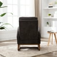 thumbnail image 5 of Comfortable Fabric Rocking Chair for Elderly and Adults, Modern Accent Rocking Chair with Fabric Pad, Lounge Chair Relax Chair High Back Armchair for Nursery, Living Room, Bedroom, Gray, 5 of 7