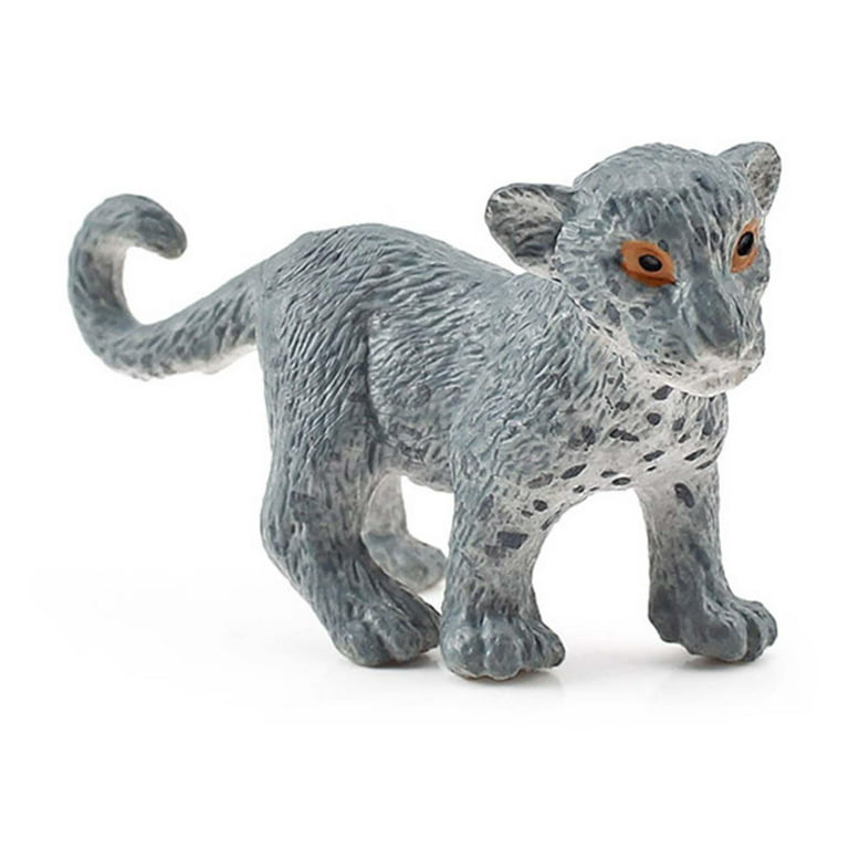 4Pcs Leopards Figurines Animal Model Party Supplies Playset Figures  Educational Toy Novelty Gifts Mini Snow Leopard Figures Kids Children