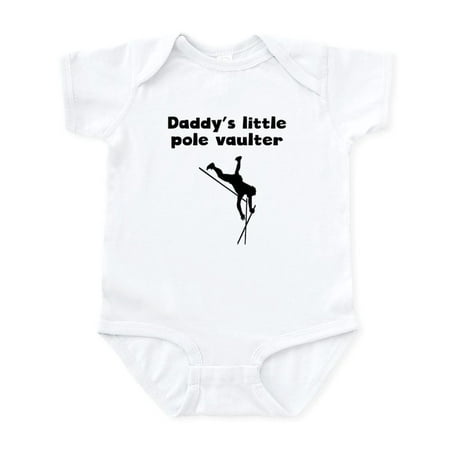 

CafePress - Daddys Little Pole Vaulter Body Suit - Baby Light Bodysuit Size Newborn - 24 Months