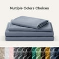 thumbnail image 3 of Sonive Bed Sheet Sets,Ultra Soft Breathable Luxury 3 Piece, (Flint Stone Blue, Twin-XL), 3 of 9