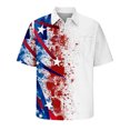 thumbnail image 4 of Camisa hawaiana con estampado 3D de la bandera estadounidense de moda para hombres y mujeres, camisas casuales de playa para vacaciones de verano, camisetas geniales de manga corta para niños, 4 of 4