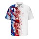 thumbnail image 3 of Camisa hawaiana con estampado 3D de la bandera estadounidense para hombres y mujeres, camisas casuales de playa para vacaciones de verano, camisetas de manga corta de calle de gran tamaño, 3 of 5