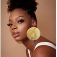 thumbnail image 6 of Trendy Gold Large Hoop Drop Earrings, 6 of 10