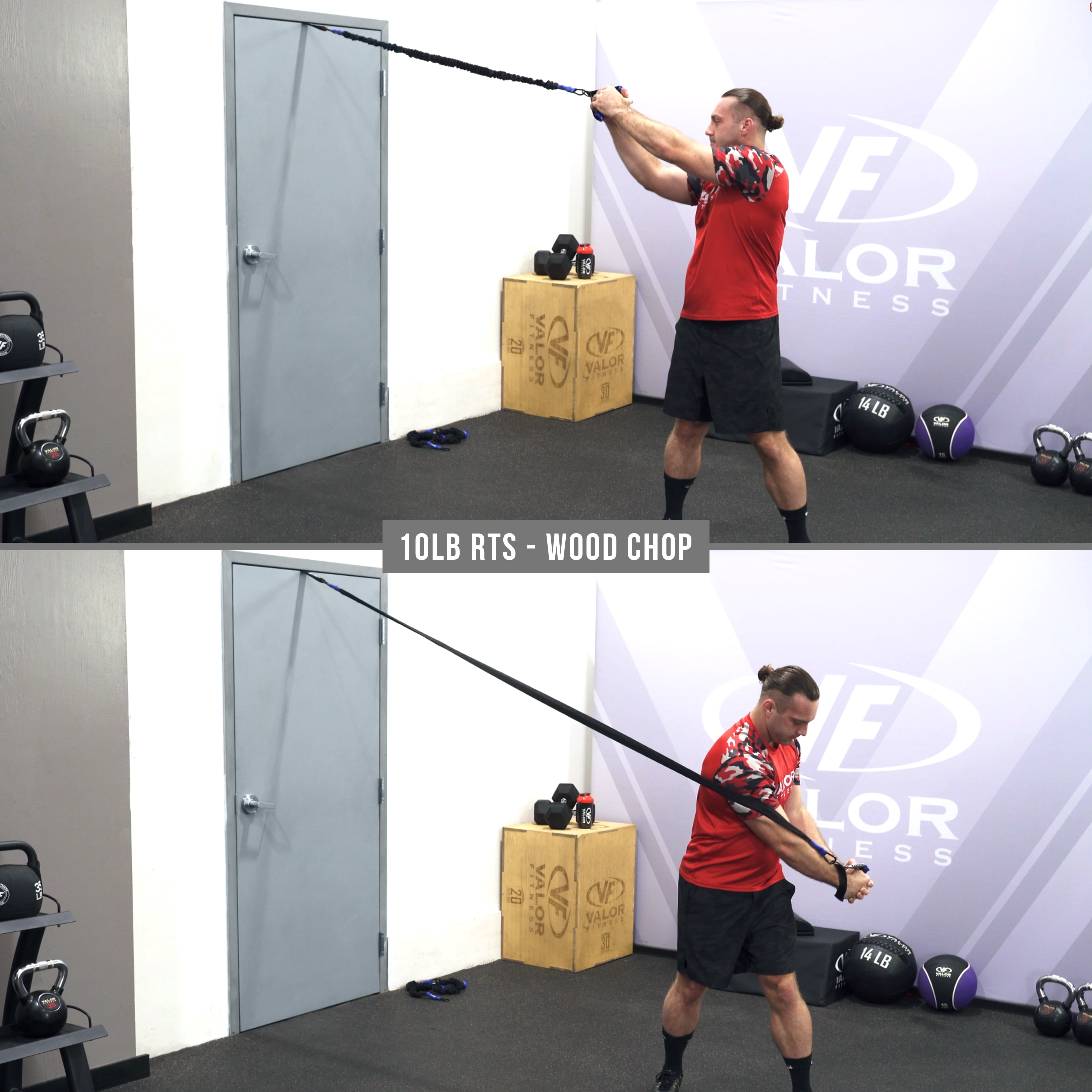 Valor Fitness Resistance Bands – Includes 3 Bands – 5 ,10, 15 lbs. – Carabiners Attached – 2 Handles per Band – Sheath Covered - Mobility Exercise Strength Training