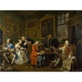 thumbnail image 3 of Hogarth, William 14x12 Black Modern Framed Museum Art Print Titled - Marriage A la Mode 1 The Marriage Settlement, 3 of 5