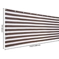 thumbnail image 5 of 3' x 10'  Stripe Fence Privacy Screen, Windscreen Heavy Duty Commercial Grade 185 GSM with Zip Tie& Double Stitched Seam for Deck, Patio, Backyard, Outdoor Pool, Porch, Railing, 5 of 5