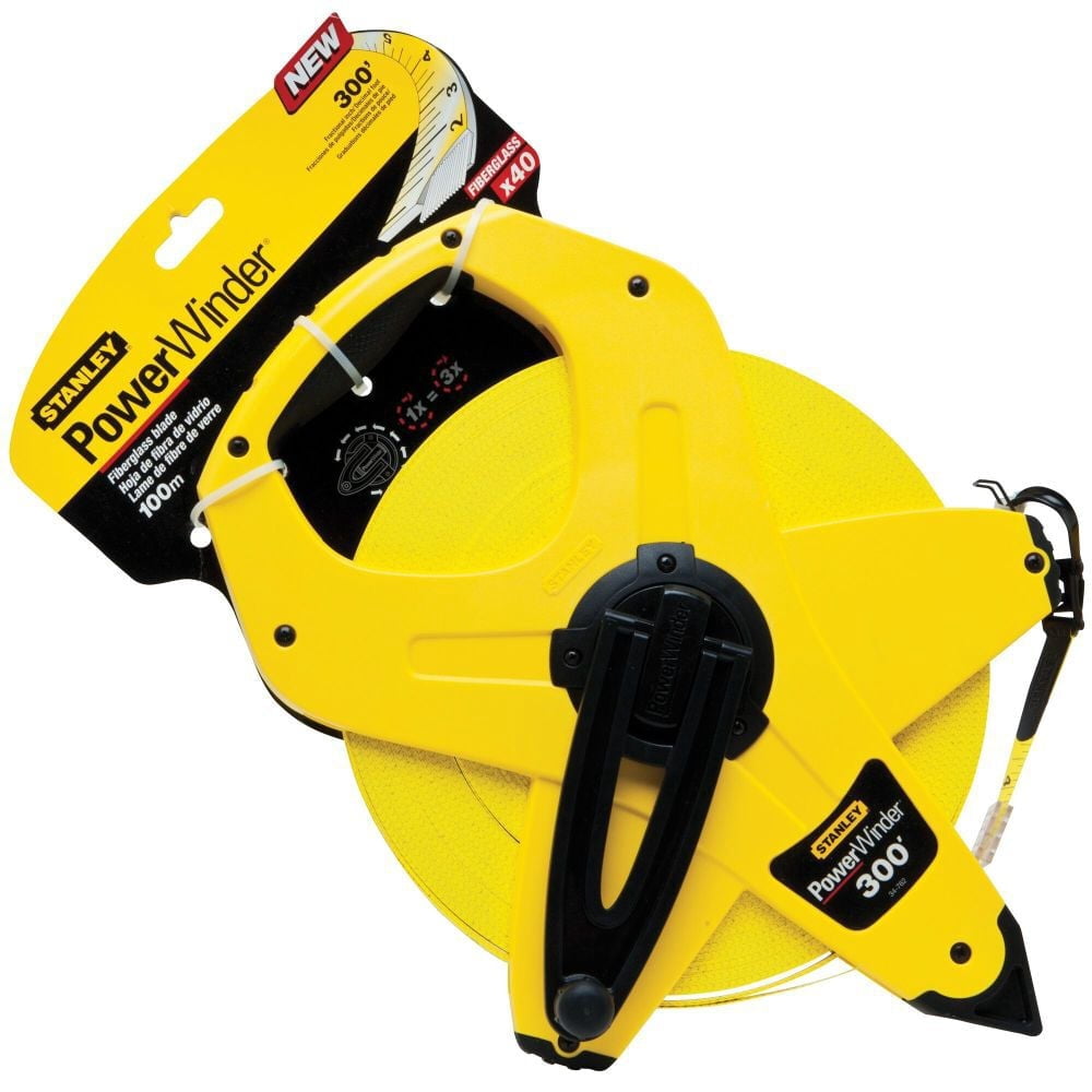 Stanley Hand Tools 34-762 300' PowerWinder Fiberglass Long Tape