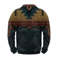 thumbnail image 4 of Men's Retro Casual Sportswear, Open Zipper Sweatshirt Jacket with Print Design for Street Fashion and Gym Workouts,Gold,L, 4 of 5