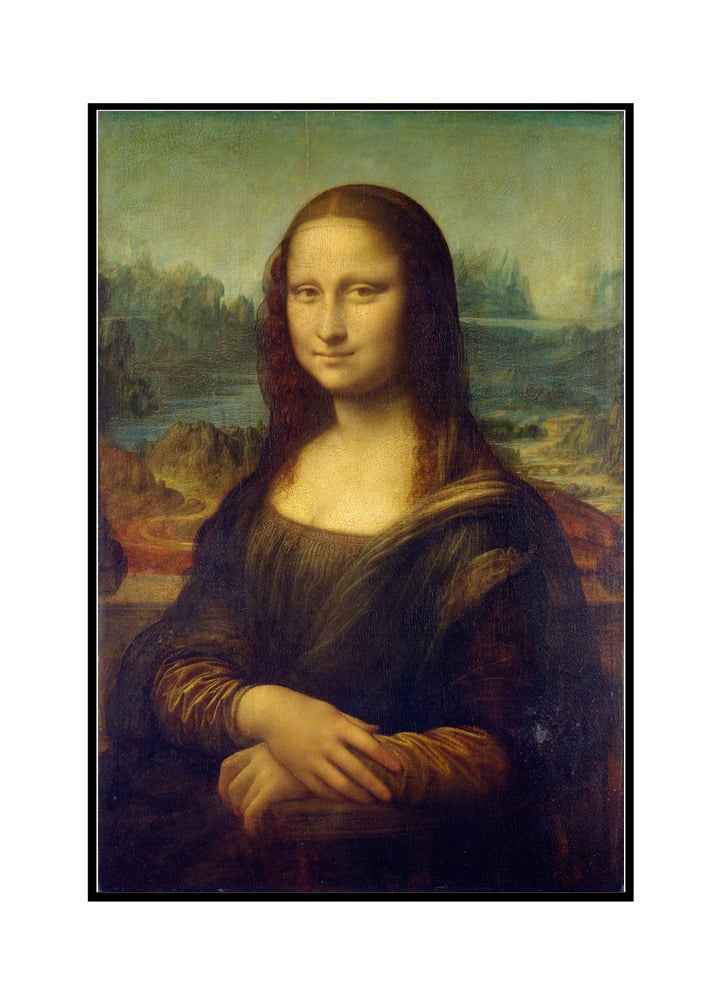 Mona Lisa Masterpiece Classic Artist Leonardo Da Vinci C 1503 12x18 Framed Gallery Wrapped Stretched Canvas