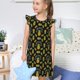 thumbnail image 4 of Fotbe Pineapple Vestido de Dormir para Niñas de 3 a 10 Años, Mangas Cortas, Estilo Princesa, Pijama Camisón con Mangas Voladas-Small, 4 of 6