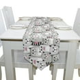 thumbnail image 4 of EREHome Cute Cartoon Cat Kitten Face Table Runner 13x70 Inches Grey Table Top Decoration, 4 of 5