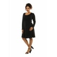 thumbnail image 3 of Women's Plus Black Midi Dress, 3 of 5