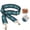 Blue- Gold, variant on Adjustable Purse Strap for Crossbody, Women's Handbag - Red and Green Stripes- Silver Hardware