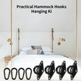 thumbnail image 2 of 4 ganchos para hamaca con hebillas de montañismo, kits para colgar de acero inoxidable, kits resistentes con tornillos, ganchos para hamaca para montaje en pared, techo, interior y exterior, 2 of 5