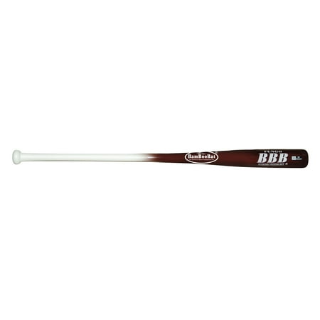 BAMBOOBAT by Pinnacle Sports Equipment INC. Adult Fungo Infield/Outfield Bamboo Baseball Bat White Handle/Maroon Barrel 34