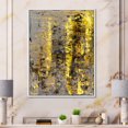 thumbnail image 3 of Designart Yellow Meets Grey Abstract Art II FLOAT FRAME WALL ART, 3 of 4