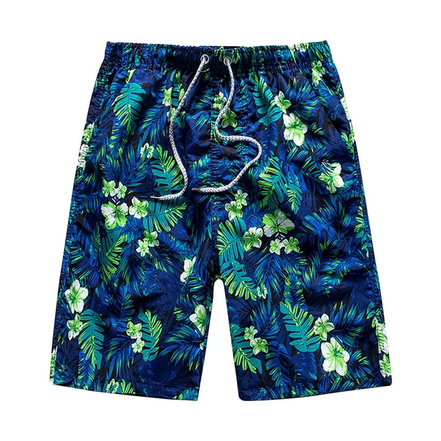 LSLJS Shorts Décontractés à Séchage Rapide pour Hommes, Impression Spéciale Style Vacances